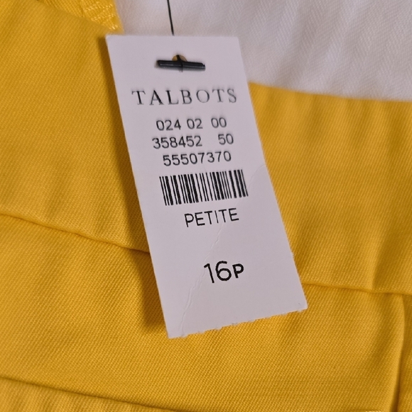 Talbots Yellow Capris Casual Cotton Blend - Picture 3 of 10